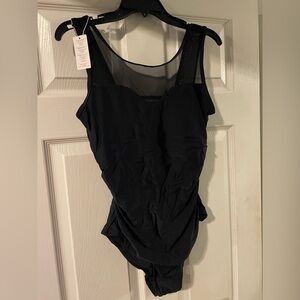 Summer Mae Black One-Piece Swimsuit NWT xl